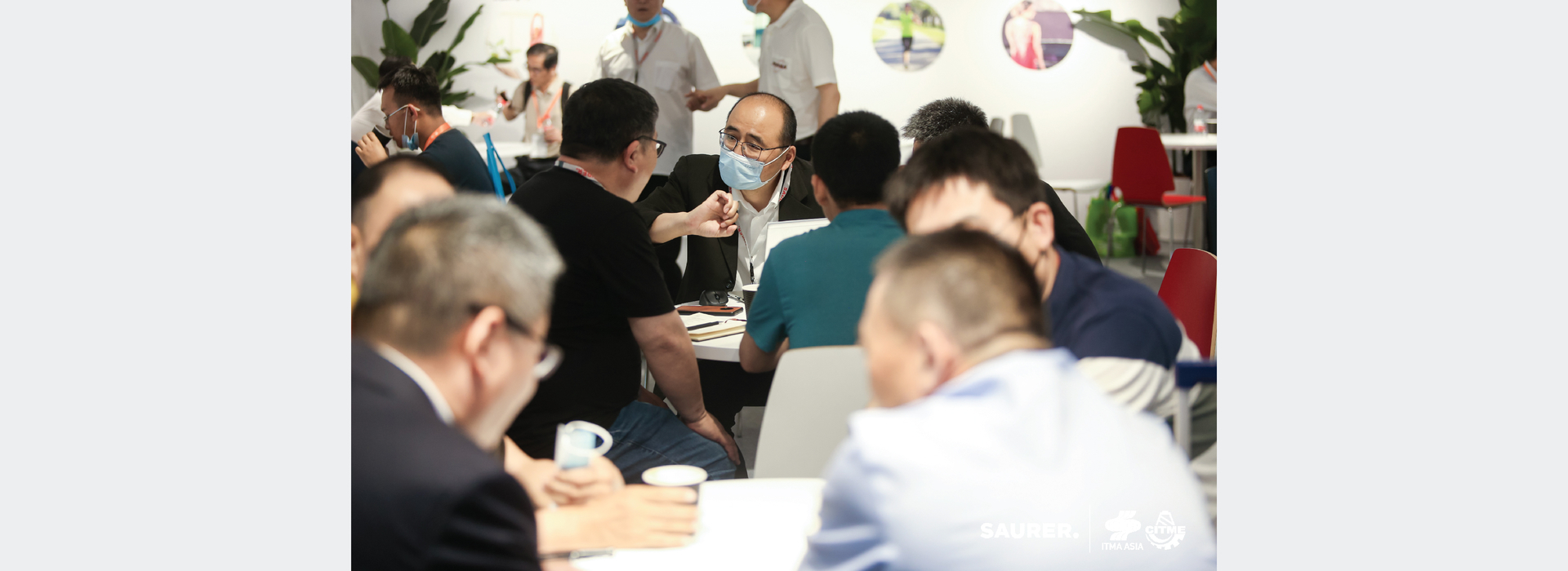 Saurer ITMA Asia seating area meeting