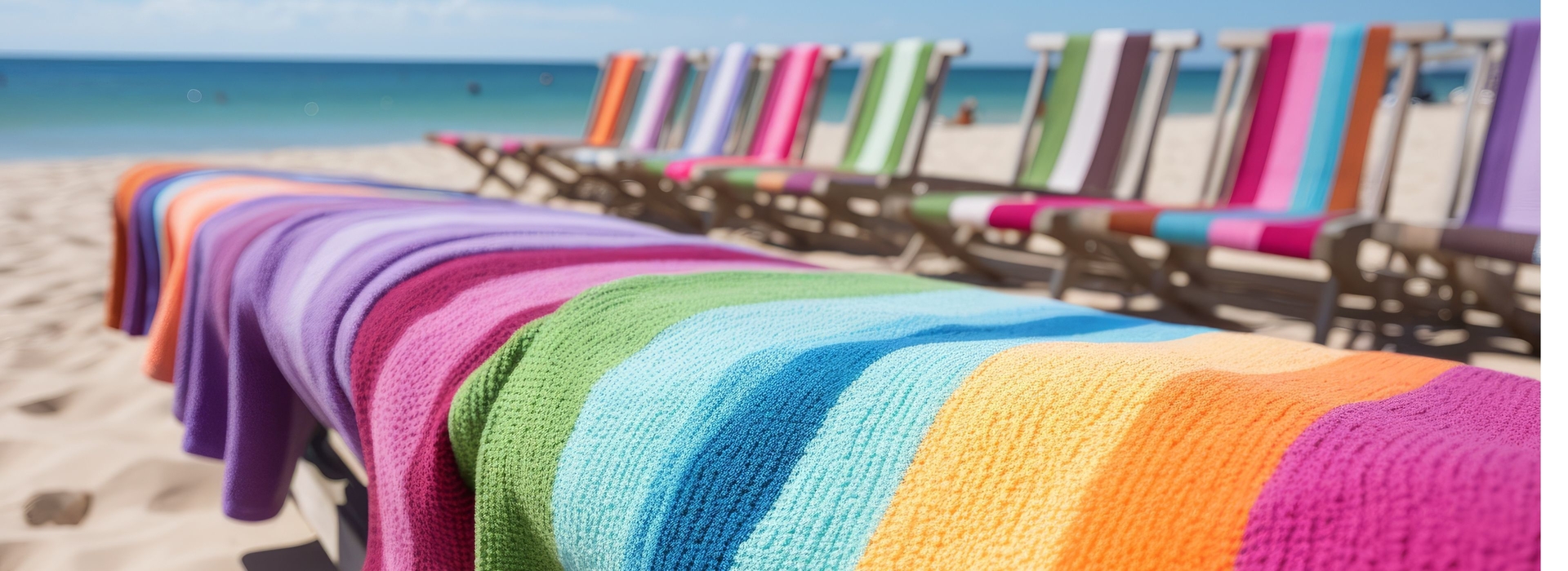 Beach towel colored 3840x1400