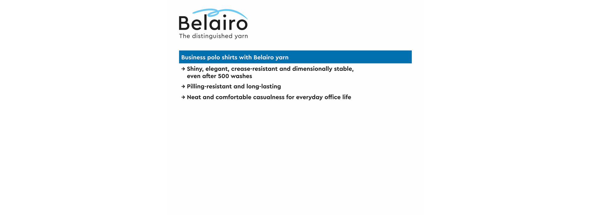 2 Advantages of Belairo polo shirts at a glance