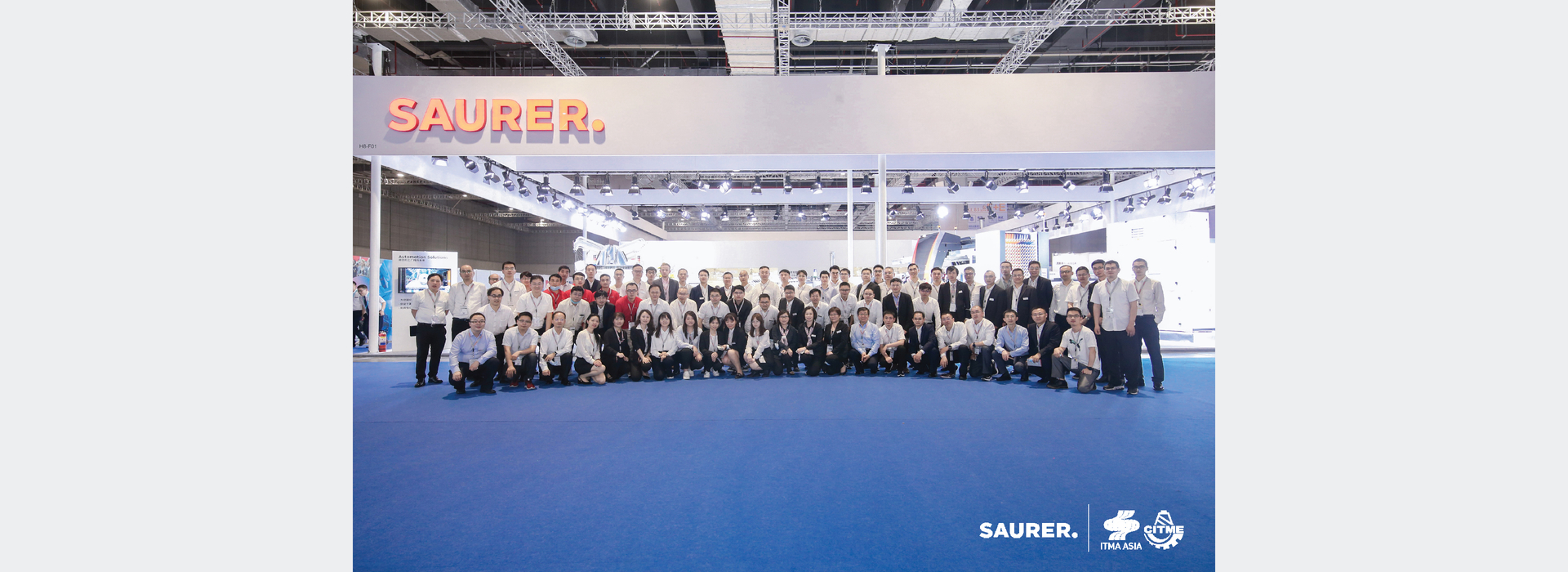Saurer ITMA Asia all staff on booth