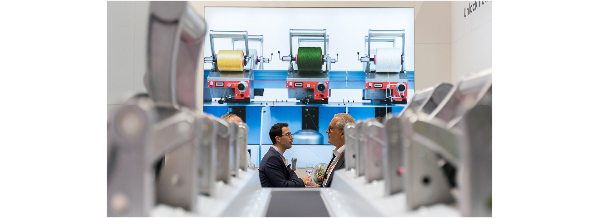 Techtextil 2022 view through machine