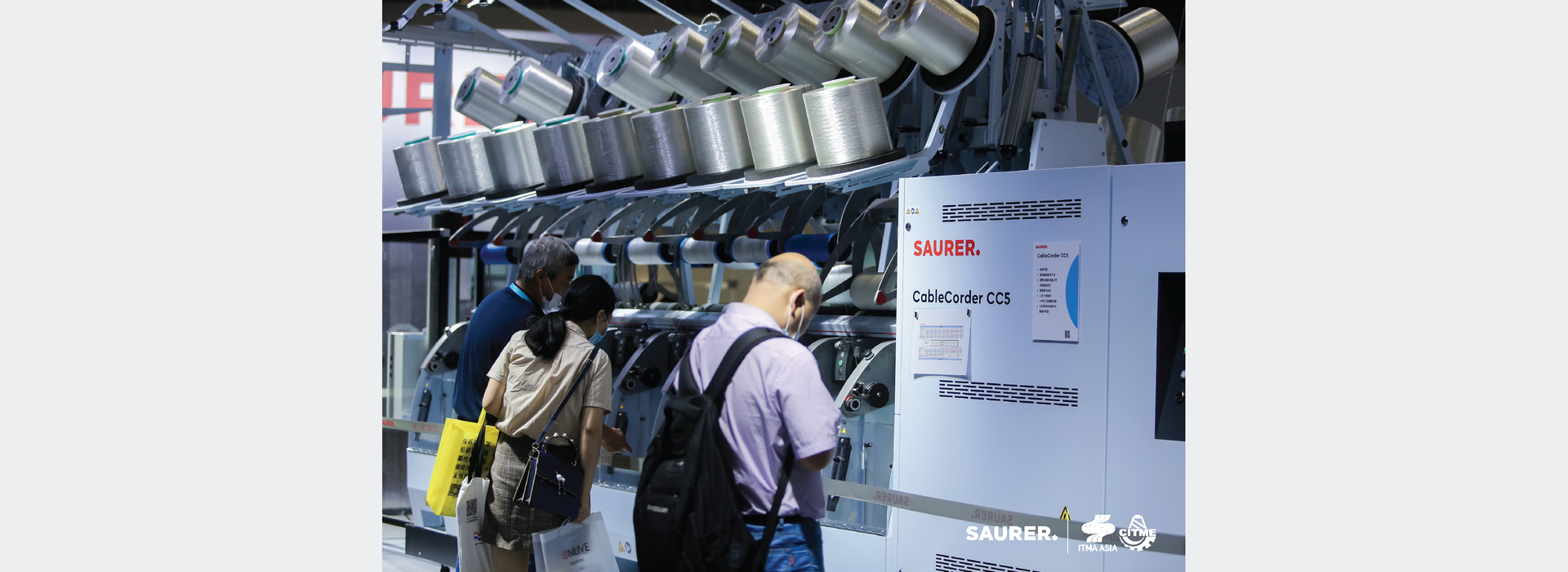 Saurer ITMA Asia visitors at CableCorder CC5