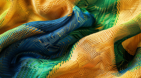 Fabric with Brazil colors S